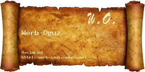 Werb Oguz névjegykártya